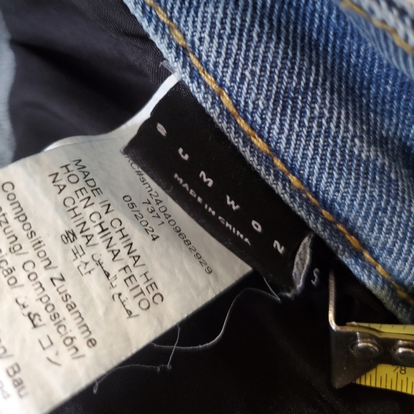 SUMWON Utility Wide Leg Cargo Jeans with Multiple Pockets S - Picture 3 of 8